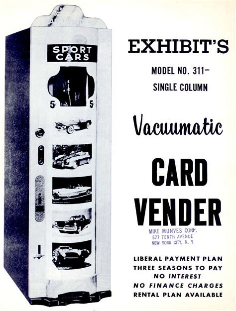 Exhibit Supply Vacuumatic Card Vendor Coin Operated Fortune Teller