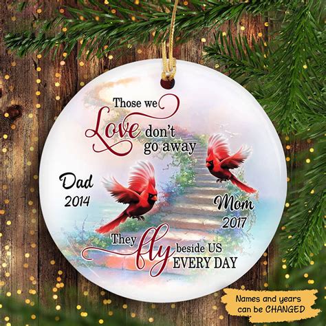 Personalized Mom Dad Memorial Ornament Those We Love Etsy
