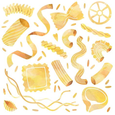 Watercolor Pasta Clipart Noodle Graphics Digital Download Etsy Pasta Clipart Pasta Art