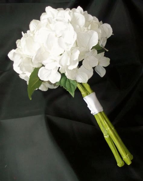 White Hydrangea Wedding Bouquet Purple Hydrangea Bridal Bouqet