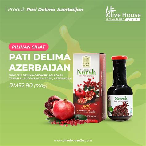 Harga terkini bagi produk olive house ‼ pati minyak zaitun extra virgin turki sm : Pati Delima Azerbaijan | OliveHouse2u