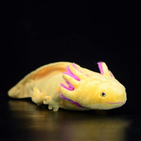 Yellow 50 Cm Ambystoma Mexicanum Dinosaur Axolotl Plush Toy Axolotl Plush