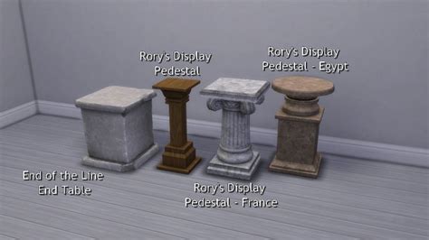 Mod The Sims Pedestals From Ts3 Display Pedestal Pedestal End Tables
