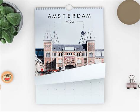 Amsterdam Calendar 2024 A3 Wall Calendar Amsterdam 2024 Etsy Uk In