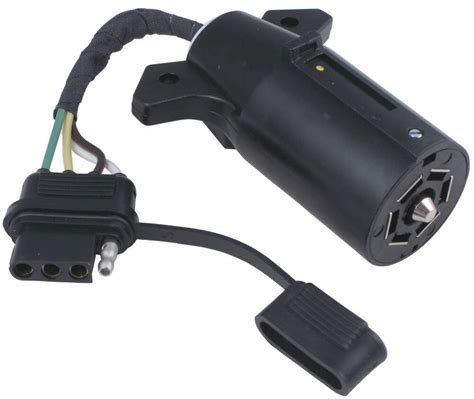 This adapter is designed to be used on vehicles with incandescent lights towing a trailer with led lights. 7-Way RV to 4-Way Flat Trailer Connector Adapter Hopkins ...