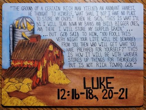 Luke 12 16 18 20 21 Decorative Magnet Etsy