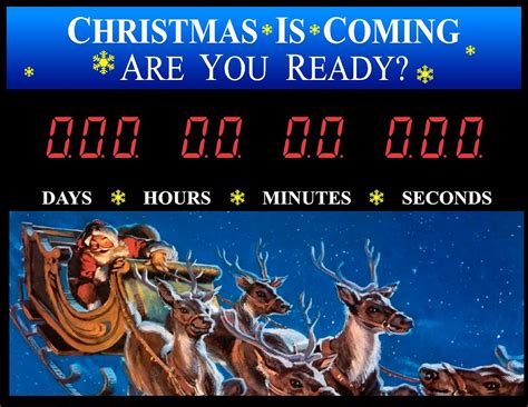 Christmas Is Coming With Santa And His Reindeercountdown To
