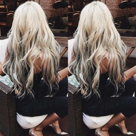 Most women will think about lightening up their hair around the spring and into summer. Long platinum blonde hair with dark underneath lowlights ...