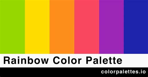 Rainbow Aesthetic Color Palette