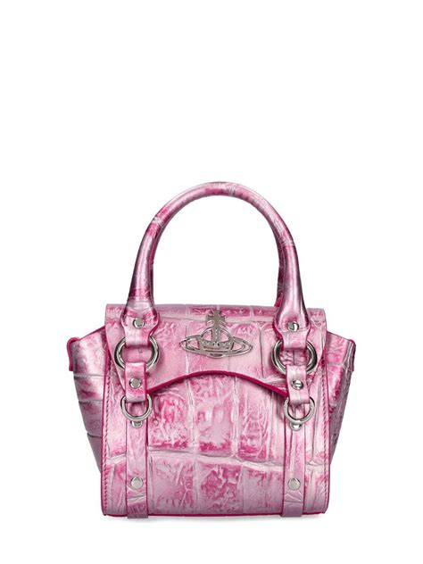 Vivienne Westwood Mini Betty Top Handle Bag W Chain Pink Editorialist