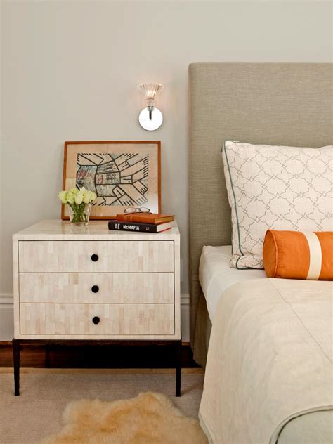 I use one in the living room and one in the guest bedroom. Tips for a Clutter-Free Bedroom Nightstand | HGTV