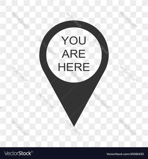 You Are Here Map Pin Icons Isolated On Transparent