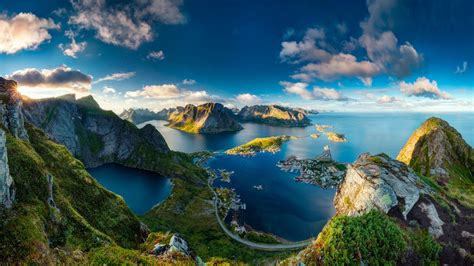 Reinebringen Norway Stunning Landscape Wallpaper Download 5120x2880