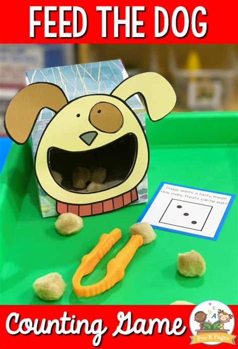 Feed The Dog Counting Activity Pre K Pages Preschool Pet Activities