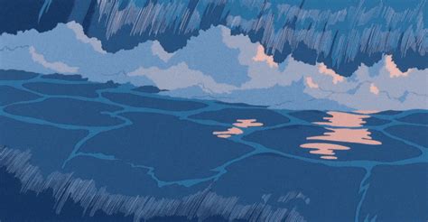 Paper Storm Clouds Anime Scenery Blue Anime Aesthetic Anime