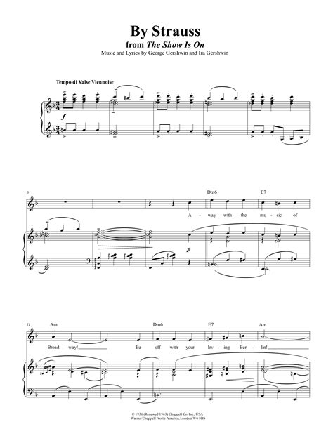 George Gershwin By Strauss Sheet Music
