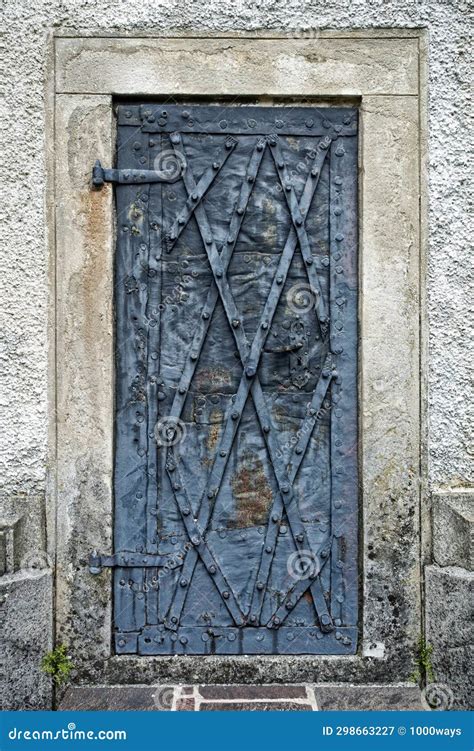 Old Spooky Iron Door Stock Image Image Of Front Building 298663227