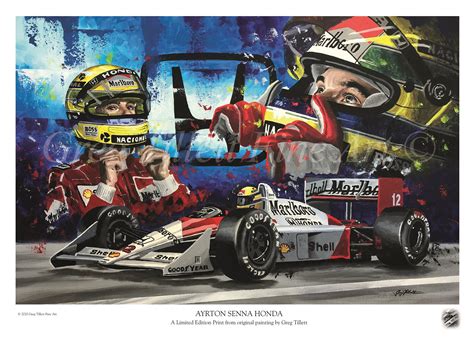 Ayrton Senna Limited Edition Art Print From An Original Etsy