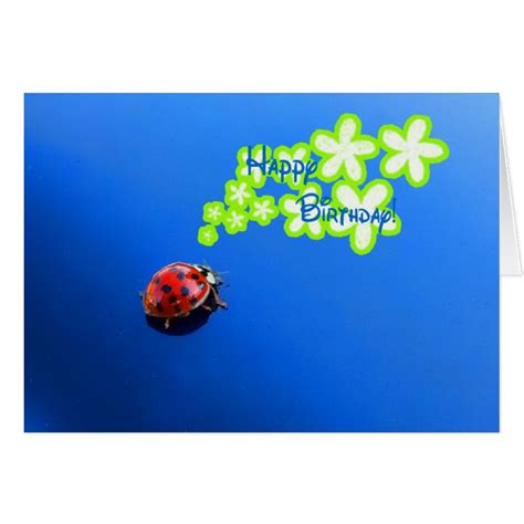 Happy Birthday Ladybug Card Zazzle