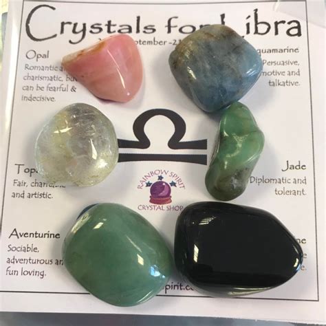 Libra Birthstones Crystal Set Etsy