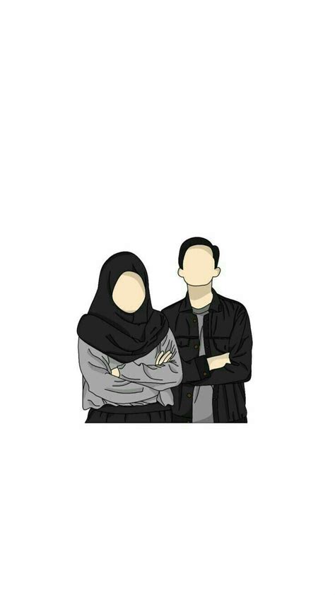 Cute Couple Gambar Kartun Muslimah Profil Wa Couple Pacar 50 Pp