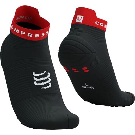 Compressport Pro Racing Compression Socks V40 Run Low Blackcore Redwhite