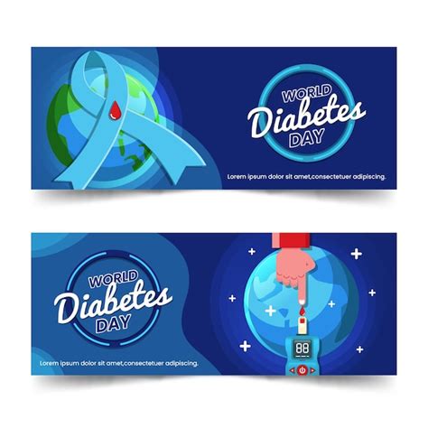 Premium Vector World Diabetes Day Banner