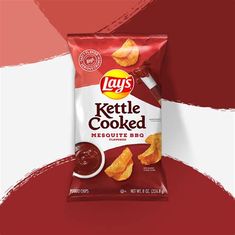Lays Kettle Cooked Mesquite Bbq Flavored Potato Chips Lays