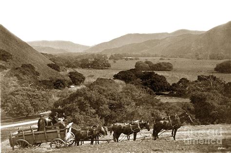 Looking Up The Carmel Valley California Circa 1880 Photograph By
