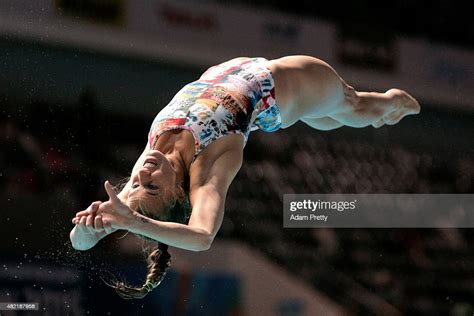 Tania Cagnotto Of Italy Competes In The Womens 1m Springboard Diving
