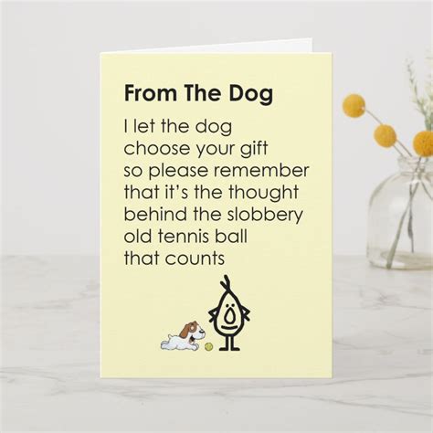 From The Dog A Funny Happy Birthday Poem Card Funny