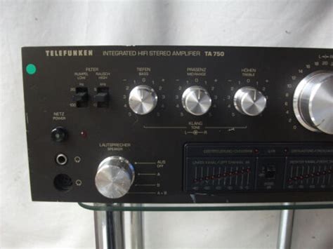 Large Telefunken Ta 750 Amplifier Integrated Hi Fi Stereo Amplifier