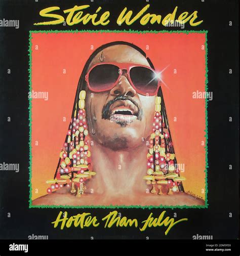 Stevie Wonder Hotter Than July Vintage Vinyl Album Cover Stock Photo Alamy