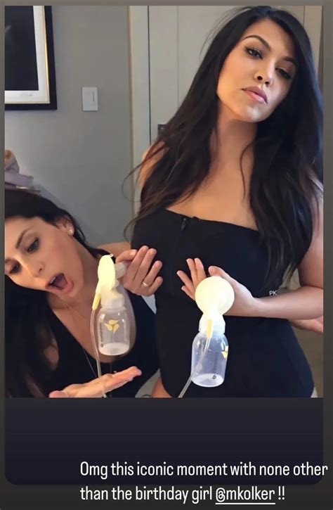 Kourtney Kardashian Grabs Her Boobs As She Shows Off Breast Milk Pump In Iconic Pic After