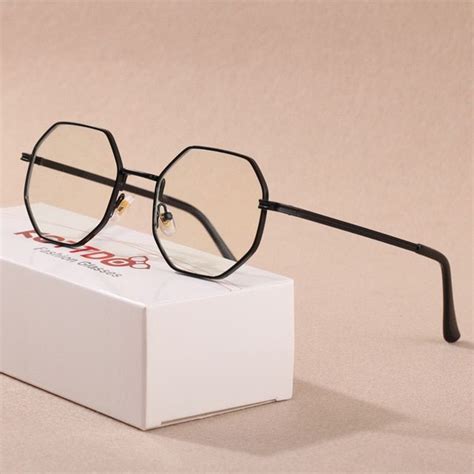 kottdo glasses women retro reading eyeglasses frame men glasses optical polygonal feminino