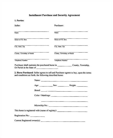 Free 9 Installment Agreement Sample Forms In Pdf Ms Word