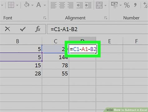 3 Ways To Subtract In Excel Wikihow