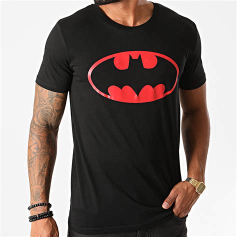 Dc Comics Tee Shirt Batman Logo Noir Rouge