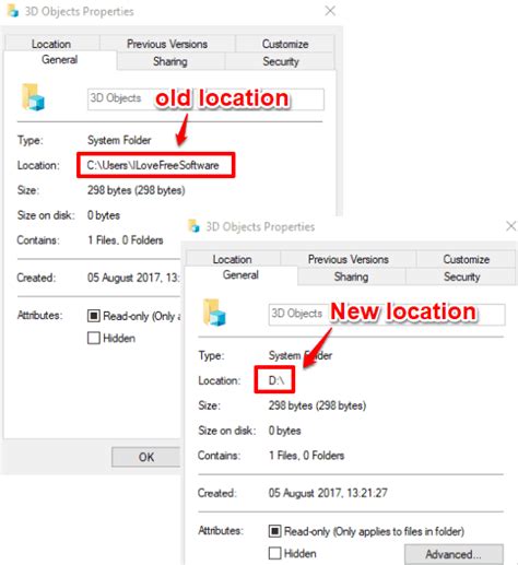 How To Change Location Of 3d Objects Folder In Windows 10