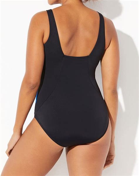 chlorine resistant lycra xtra life shock square neck one piece swimsui