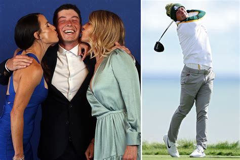 Single Ryder Cup Star Viktor Hovland Beams As He Is Kissed By Team Mates Wags At Team Europe