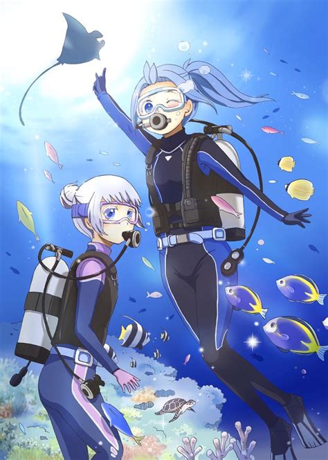 美海活動部《エンダイ》 Angeldivers Anime Underwater Fun Scuba Girl