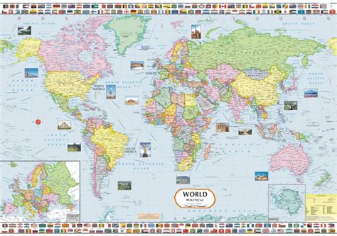 World Political Map Paper Print Maps Posters In India Buy Art Film