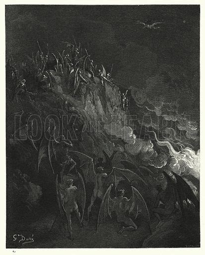 Illustration By Gustave Dore For Miltons Paradise Lost Stock Image