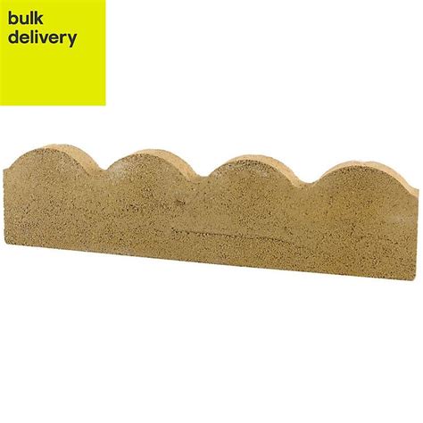 Traditional Scalloped Paving Edging Buff L600mm H150mm T50mm