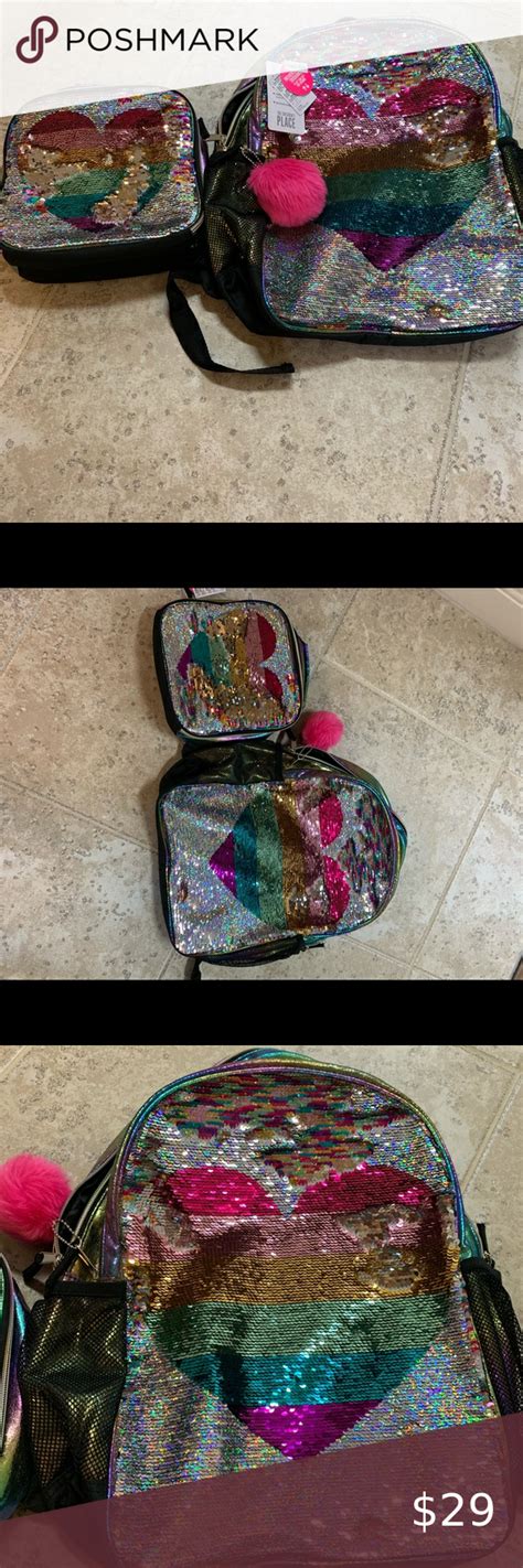 The Childrens Place Flip Sequins Backpack Lunch Sequin Backpack