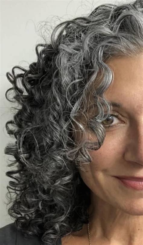 Because my own hair is so long and medium thick, the weight of the strands naturally straightens out the waves and curls. 8 Tips for Women with Gray Curly Hair to Embrace Its Natural Color and Texture