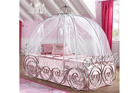 Powder pink * mattress ready * tested static weight. Disney Princess Twin Carriage Bed - Living Spaces ...