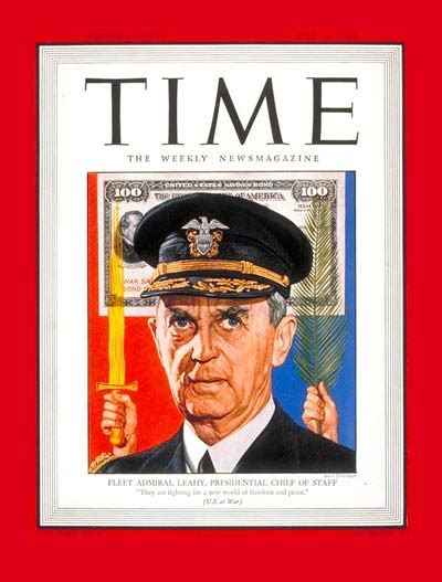 Time Magazine Cover Admiral William Leahy May 28 1945 Admirals