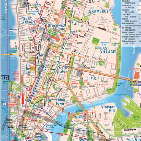 Bundle 20 Manhattan Map Laminated Midtown Details Terramapsguides
